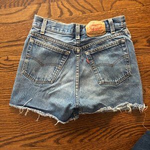 Levi's High Waisted Cut Off Shorts